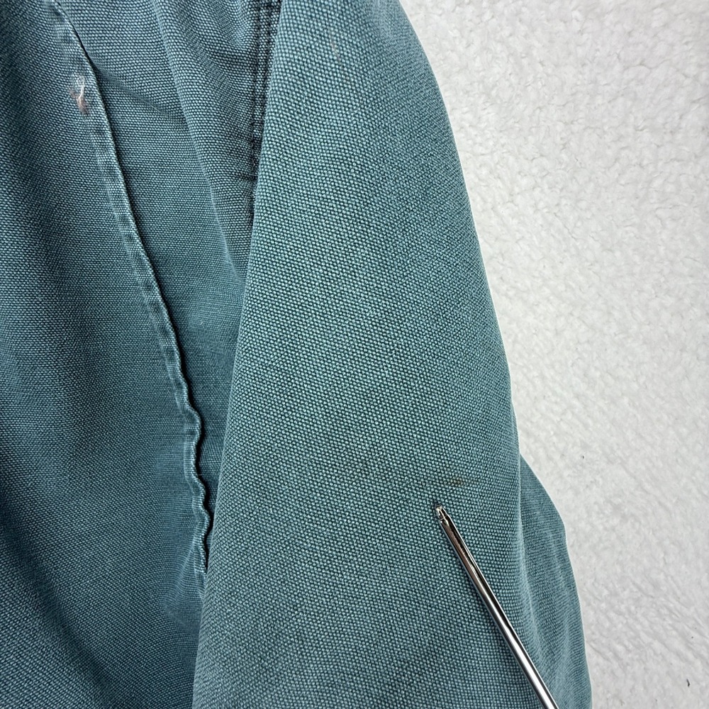 Vintage Carhartt Detroit Jacket Blanket Lined Mens Large J43 HTG Hunter Green - Picture 15 of 16